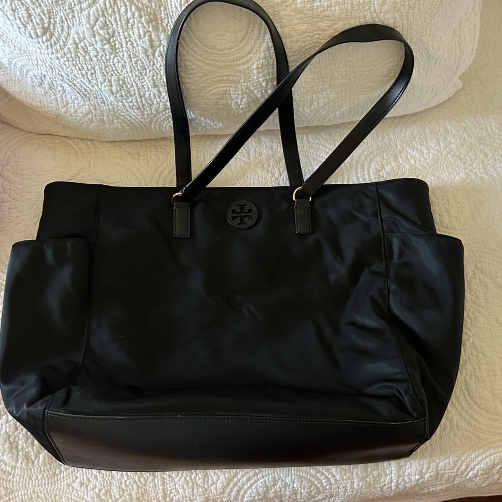 Tory Burch Black Nylon Tote / Scout Diaper Bag